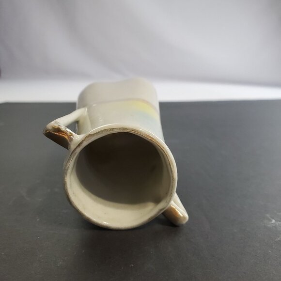 Vintage Nippon Vase Porcelain Painted Floral Design with Handles 5'' Tall - Picture 9 of 9